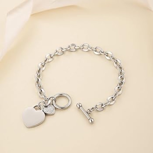NEW Classic Carve FOREVER LOVE Heart Bracelet - Picture 5 of 6